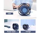 Mini Fan, Silent Fan, Portable Silent Usb Fan 3 Speed Adjustable Usb, Usb Fan For Camping, Office, Sport, Travel, Usb Powered
