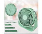 Usb Fan,Table Fan Mini Silent Fan 360° Rotation, Can Put Aromatherapy Oils, 3 Speed Adjustable Fan For Home, Office (Green)