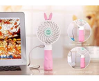 Fan Handle Rechargeable Handheld Fan Usb Portable Mini Fan Air Conditioner Quiet Cooling Fan Pc Laptop For Office Home Travel Camping-Pink