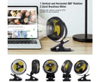 Mini Fan With Clip, Usb Rechargeable Table Fan For Home, Office, Outdoors, 3 Speeds, Adjustable Angle