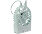 Portable Usb Battery Fan Mini Table Fan With Light Pc Computer Usb Ventilator Quiet Cooling Cooling Fan For Office Home Travel Camping Cycling-Green