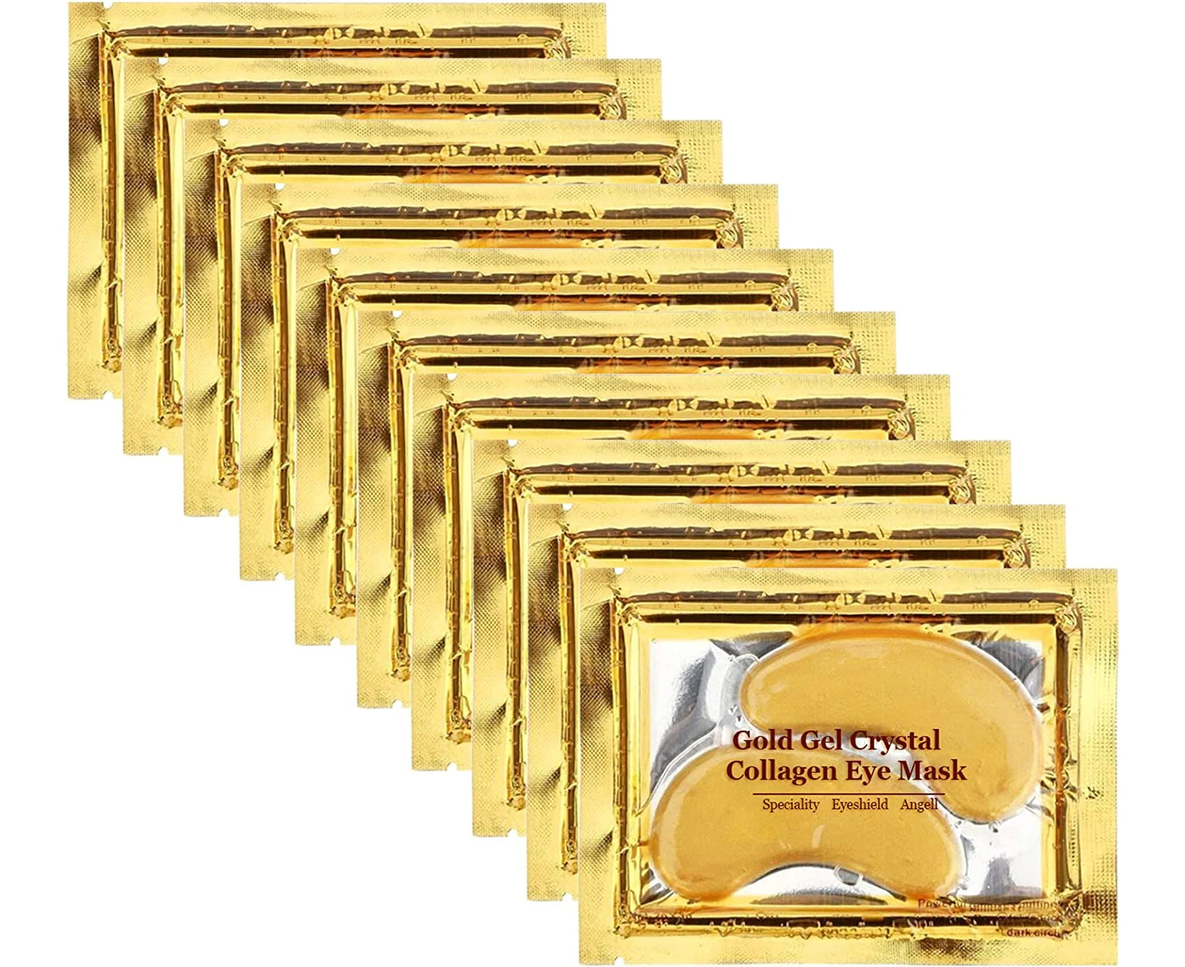 JUYOU 30 Pairs 24K Gold Gel Collagen Eye Pads, Crystal Collagen Under Eye Mask for Moisturizing