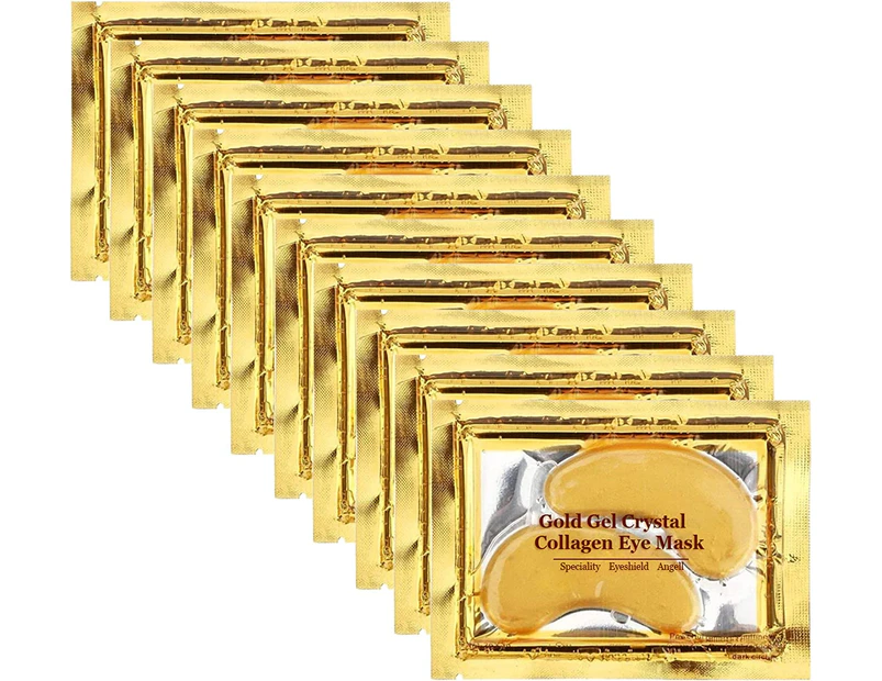 JUYOU 30 Pairs 24K Gold Gel Collagen Eye Pads, Crystal Collagen Under Eye Mask for Moisturizing