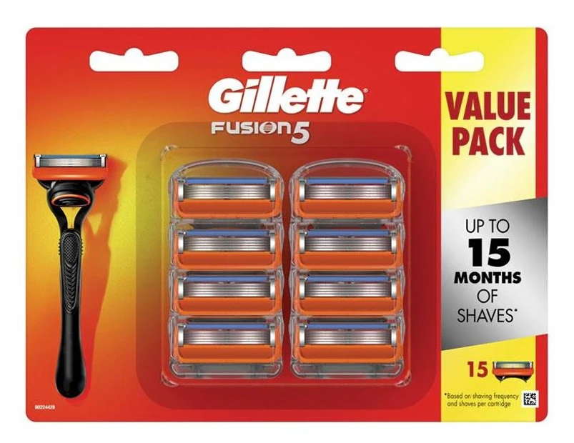 Gillette Fusion 5 Razor Blades 15 Pack