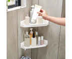 Corner Shower Caddy Wall Mounted Plastic Bathroom Shelf No Drilling Strong