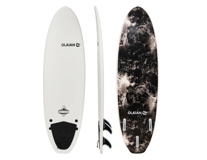 DECATHLON OLAIAN Foam Shortboard Surfboard 6' + 3 Fins - 900