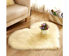 Windyhope Fluffy Love Heart Shape Plush Rug Anti-Slip Carpet Door Mat Home Bedside Decor-Dark Pink