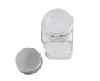 Appetito Glass Square Spice Jar with Metal Lid
