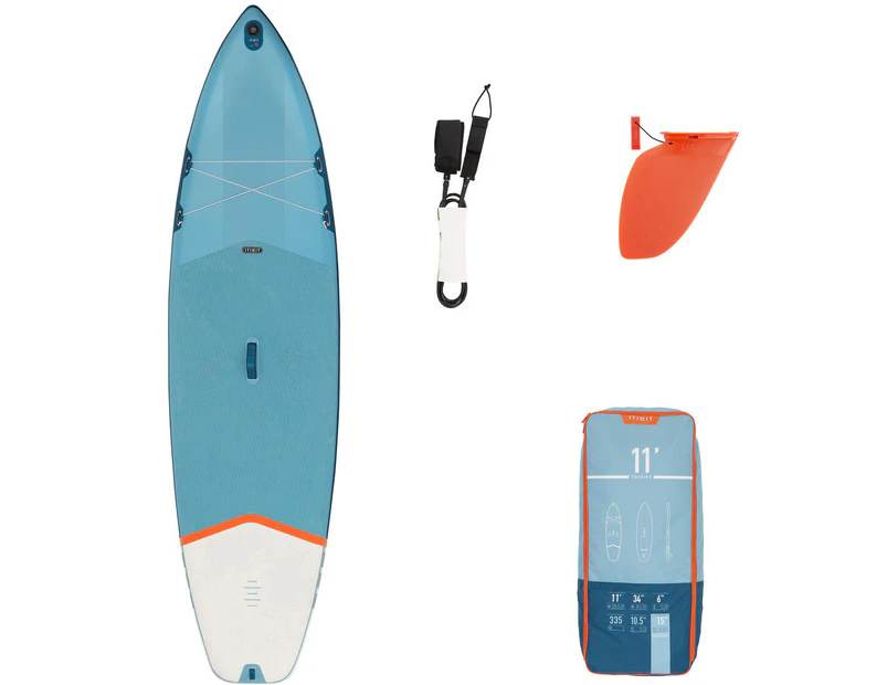 DECATHLON ITIWIT Inflatable Stand Up Paddle Board 11' + Leash & Fin - X100