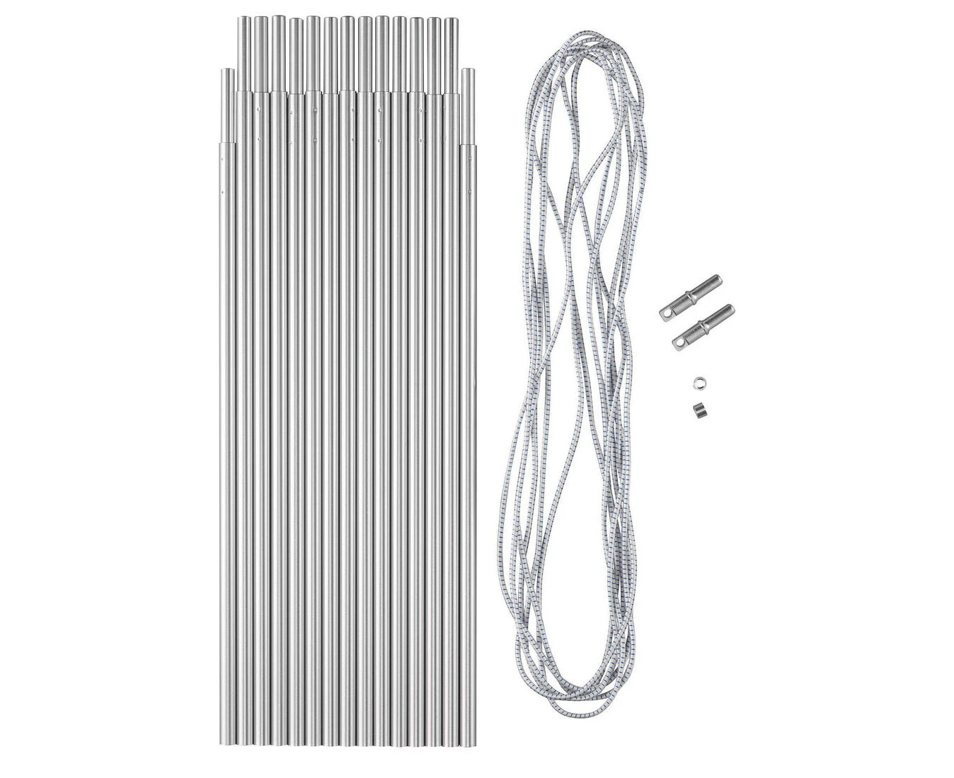 DECATHLON FORCLAZ Aluminium 4.5m Pole Kit, 8.5mm 14 x 32.5cm Sections