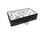 Outdoor Rug/Camping Mat - Large Diamond Black and Grey