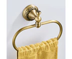 Brass Towel Ring Oval Towel Holder Retro Wall Hanging Lavatory Storage Rack