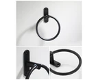 Space Aluminum Towel Ring Wall Mounted Towel Holder Round Simple Towel Rack