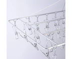 40 Pegs Stainless Steel Laundry Sock Underwear Clothes Dryer Rack Hanger