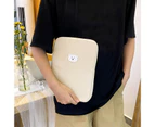 Tablet Sleeve Cute Bear Decor Zipper Slim Portable Soft Anti-scratch Universal Laptop Computer Protective Bag Briefcase Tablet Supplies