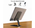 Tablet Stand Stable Anti-skid Pad Height Adjustable Easy Access Foldable Support Mobile Phone Compact Adjustable Desk Phone Bracket Stand for Home - Black
