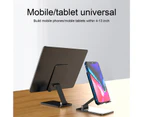 Tablet Stand Stable Anti-skid Pad Height Adjustable Easy Access Foldable Support Mobile Phone Compact Adjustable Desk Phone Bracket Stand for Home - Black