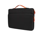Laptop Bag Double Zipper Shockproof 13/13.3/14.1-15.4 Inches Laptop Handbag Business Bag for Macbook - Black