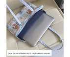 Laptop Liner Bag Zipper Closure Wear-resistant Anti-scratch Drop-proof with Handles Storage Shock-resistant Waterproof Laptop Sleeve Bag for iPad - Blue