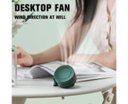 900mAh Clip Fan Rechargable Quiet Bladeless Non-slip Vintage Cooling Plastic 3 Speed Adjustable Desktop Fan for Summer - Green