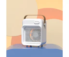 2400mAh Air Cooler Retro Style Rechargeable 3 Wind Speed Desktop Portable Air Conditioning Fan for Bedroom