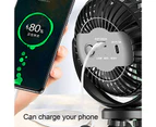 Cooling Fan Battery operated Adjustable ABS Three Gears Portable Cooling Fan for Car Seat - Black