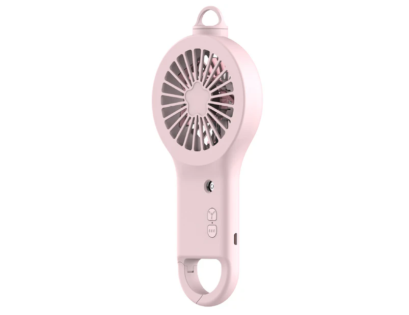 Spray Mist Fan Electric Space-saving ABS Rechargeable Personal Mister Fan for Summer - Pink