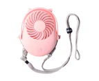 Handheld Fan Wide Application Adjustable Wind Volume ABS Home Handheld Fan for Gifts - Pink