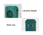 Pocket Fan Hanging Neck Energy-saving ABS Outdoor Travelling Cooling Fan for Office - Green