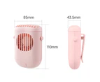 Mini Fan Rechargeable Portable ABS Adjustable Handheld Fan for Home - Pink