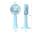 Handheld Small Fan 3 Wind Speeds High Performance Compact Portable Electric Fan for Home - Blue