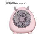 Mini Fan 3 Wind Speeds Portable with Keychain Mini Handheld Fan for Home - Pink