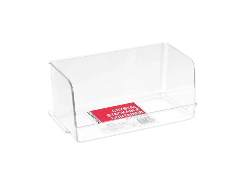 2 x Boxsweden Crystal Stackable Container 23.5x12x10.5CM