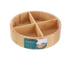 Boxsweden Bamboo 4-Sections Round Tray 20x20x5cm