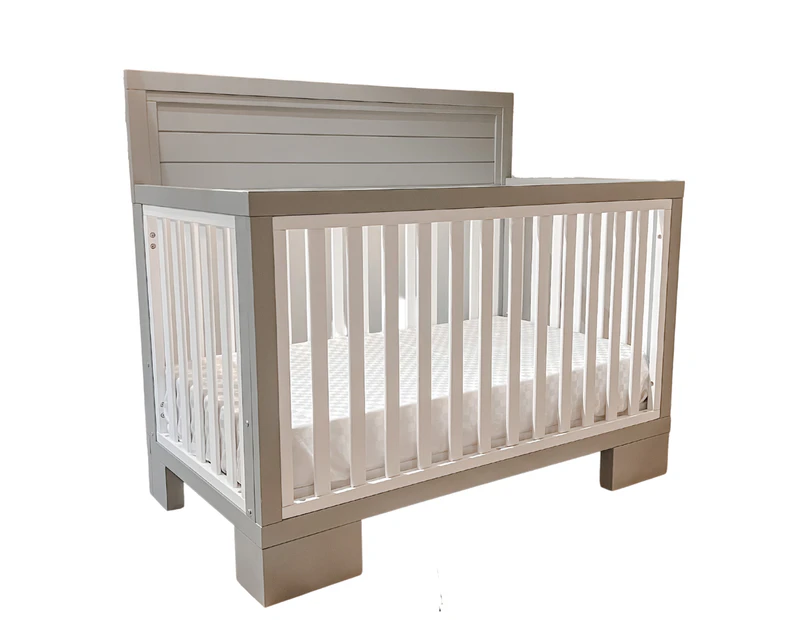 Hampton Lifetime Cot Grey/White