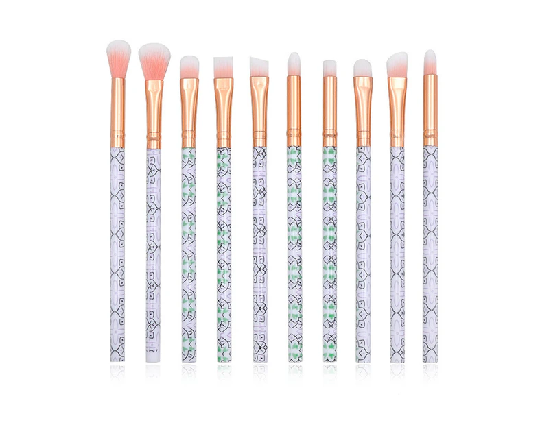 Eyeshadow Brushes Multifunctional Marble Texture Soft Bristle Strong Powder Grip Plastic Handle Make Up Portable Professional  Makeup Brushes - Pink