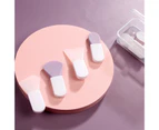 1 Set Masque Scraper Various Shapes Uniformly Shading Short Handle Silicone Even Coverage Dry Quickly Face Makeup Brush Women Supply - White