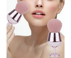 Makeup Brush Goblet Shape Professional Foundation Brush Flat Cream Makeup Brush for Beauty Salon - Pink