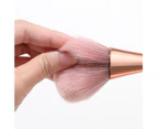 Loose Powder Brush Spread Evenly Easy to Clean Rose Golden Color Small Slim Waist Multifunctional Cosmetics Accessory Plastic Loose Powder Makeup Brush - Rose Gold