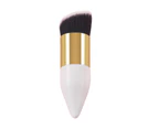 Foundation Makeup Brush Easy to Clean Chubby Tube Cone Eco-friendly Multifunctional Cosmetics Accessory Nylon Loose Powder Makeup Brush for Daily Life - White