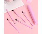 Makeup Brushes Set Soft Bristle Comfortable Grip with Bottle Container Non-irritating Reusable Eye Makeup Shadow Brush Multi-use Cosmetic Brushes - Pink