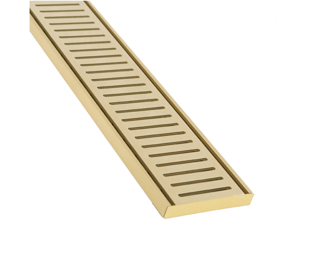 700mm Lauxes Matte Gold Aluminium Floor Waste Shower Grate Drain Cuttable Next Generation 14