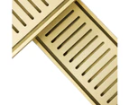 400mm Lauxes Matte Gold Aluminium Floor Waste Shower Grate Drain Cuttable Next Generation 14