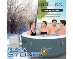 Bestway Inflatable Spa 2-4 People Lay Z Hot Tub Massage ​Bath Pool 120 Jets - 60137 Model
