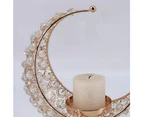 Ramadan Candlestick Moon Shaped Candle Stand Holder for Eid Mubarak Candlestand Home Decoration