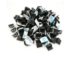 50 / 100 Pieces Of Adhesive Cable Clips Wire For Car Office And Home Black Pcs