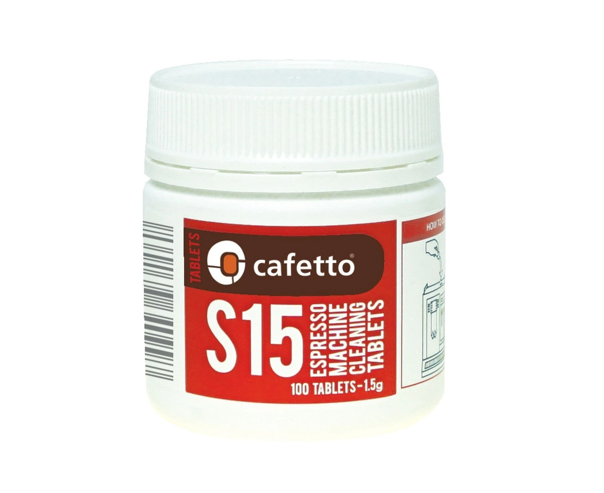 100 Cafetto S15 Espresso Machine Cleaning Tablets