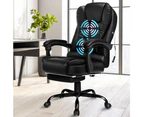 Alfordson Massage Office Chair FOOTREST Executive Gaming Racing Seat PU Leather