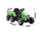 Mazam Ride On Tractor 12V Kids Electric Vehicle Toy Cars W/ Trailer Child Gift - Green