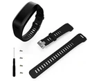 Replacement Wristband Strap Accessory For Garmin Vivosmart Hr Black